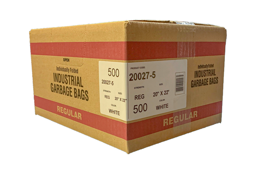 20x22" Regular White Garbage Bag
