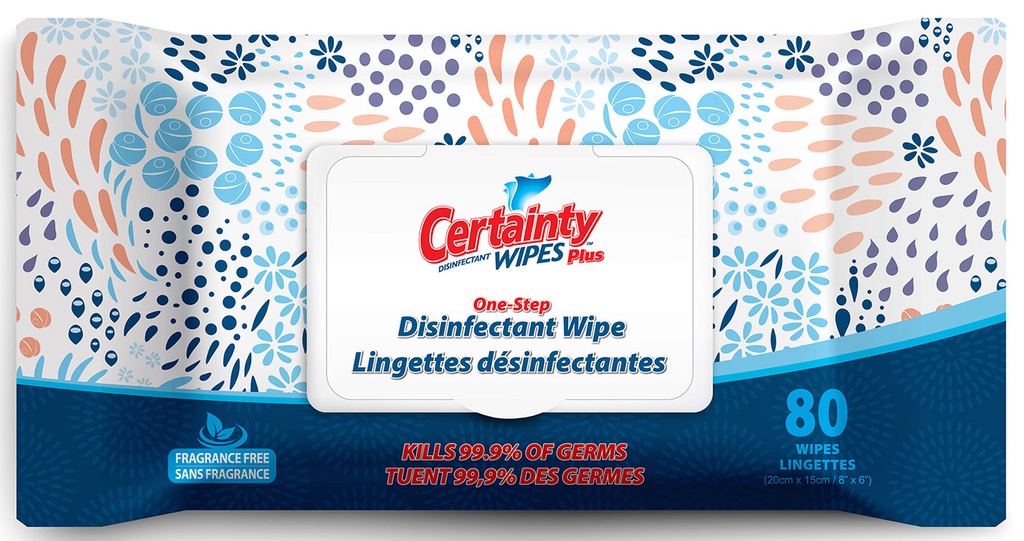 Hospeco Certainty Flat Pack Disinfectant Wipe