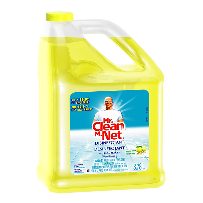 Mr. Clean Disinfectant Multi-Surface Cleaner, Summer Citrus 4x3.78L PG35104/158211