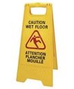 Bilingual Globe Wet Floor Sign 