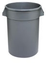 Grey Waste Containers 20 Gallon Grey PRH2020G/Globe 9620